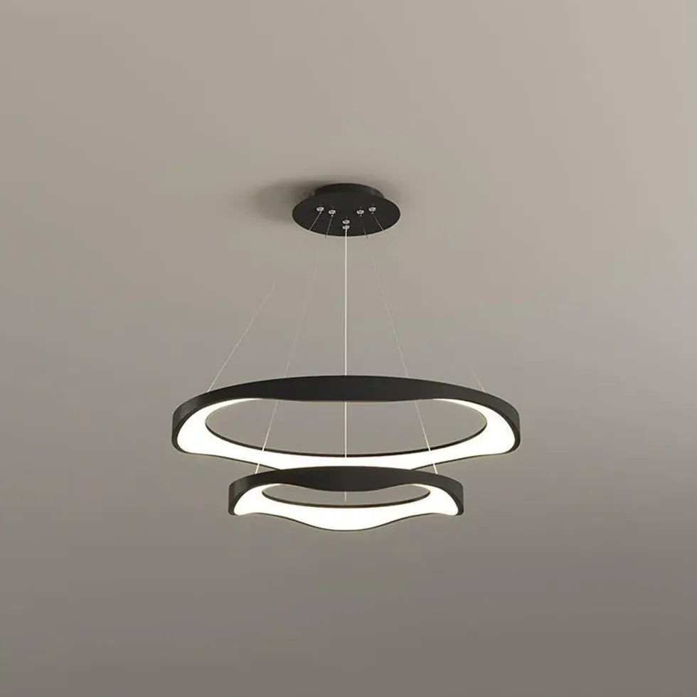 Ring-shaped Metal Acrylic LED Living Room Pendant Light