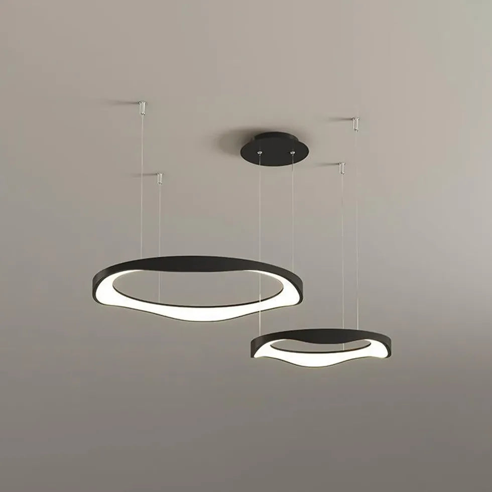 Ring-shaped Metal Acrylic LED Living Room Pendant Light