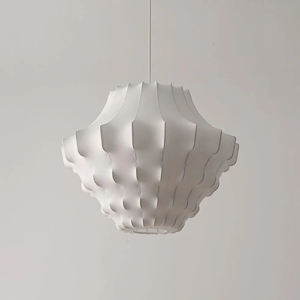 White Metal Silk Modern Pendant Light