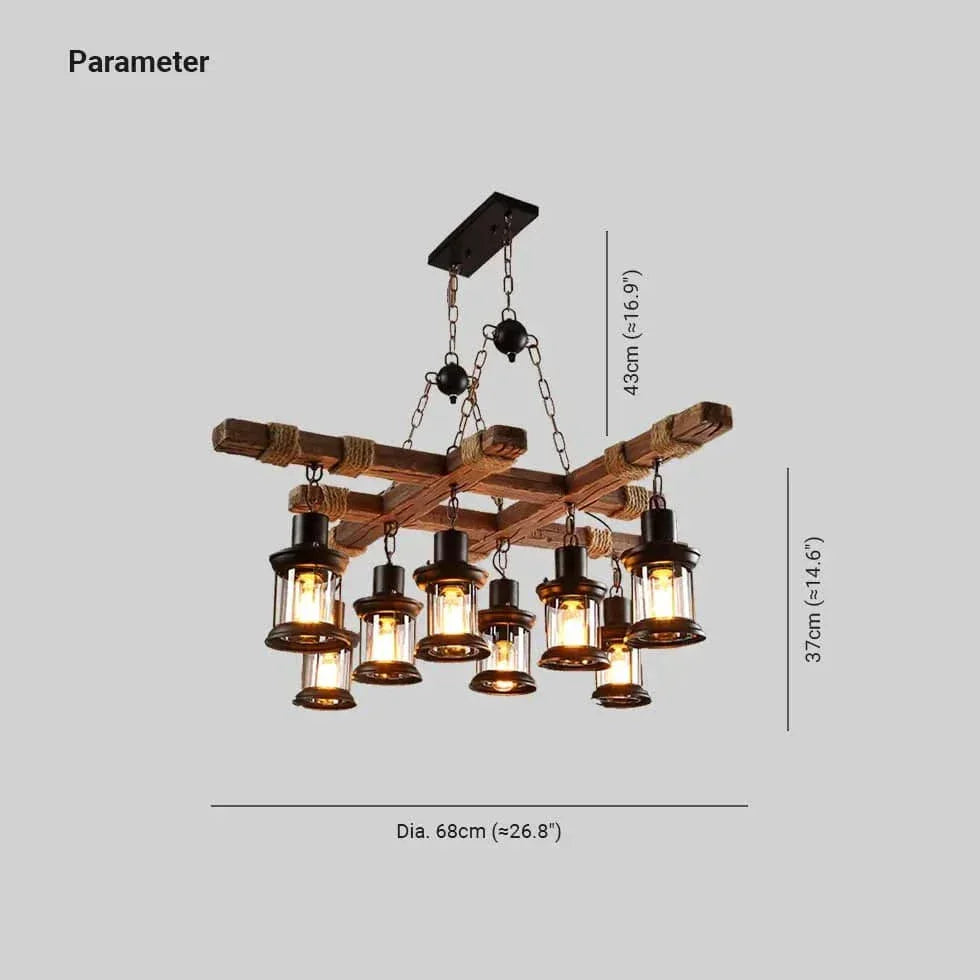 Lustre Industriel En Bois Pour Clôture De Salon - Clowas.fr