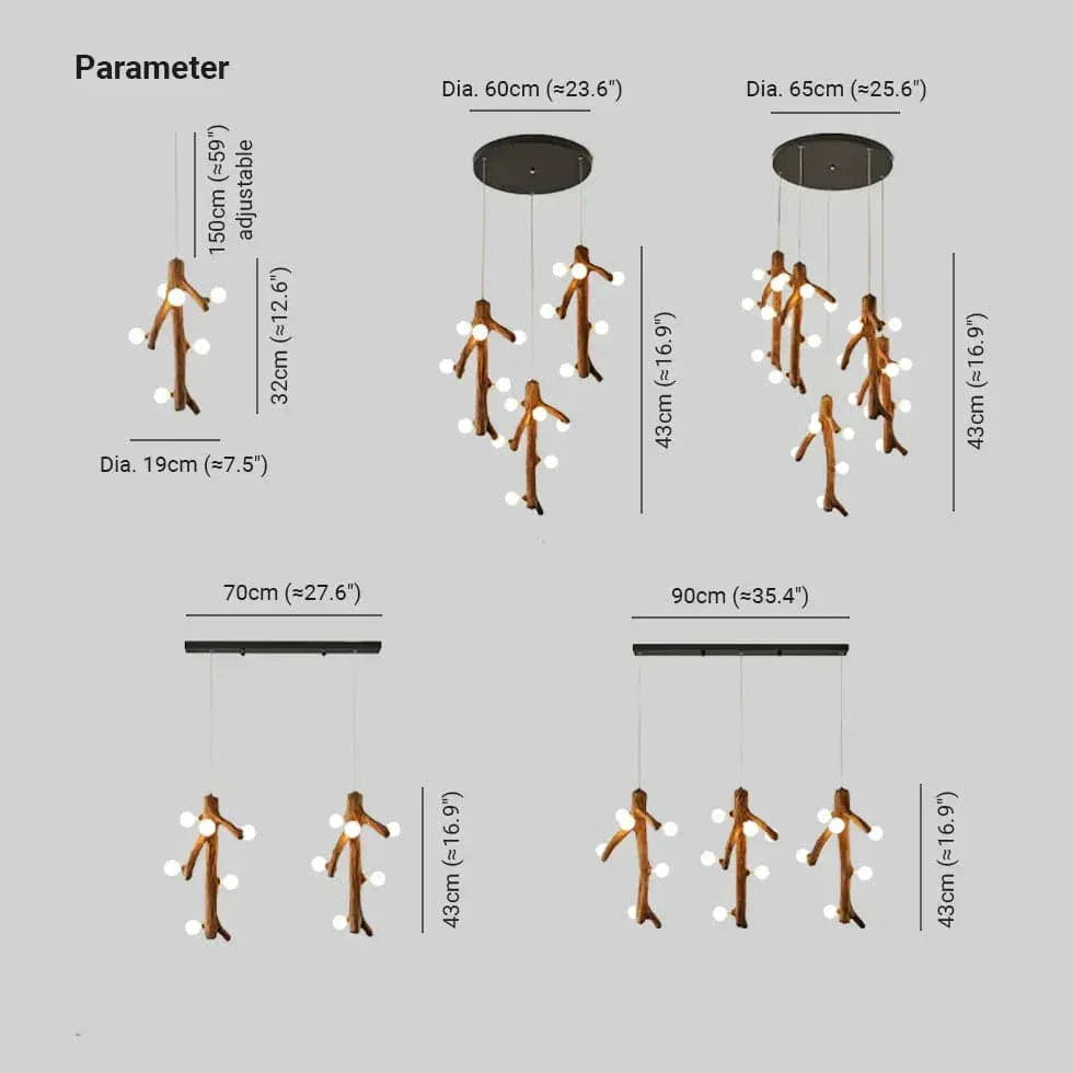 Lustre Bois Salon Moderne Zen Décoration - Clowas.fr