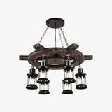 Lustre Rustique Bois Vintage Industriel Créatif - Clowas.fr