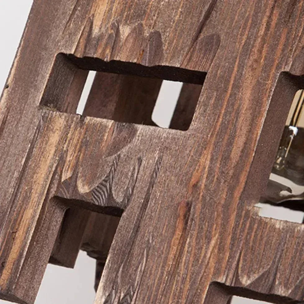 Lampe Massive Vintage Style Rustique Bois - Clowas.fr