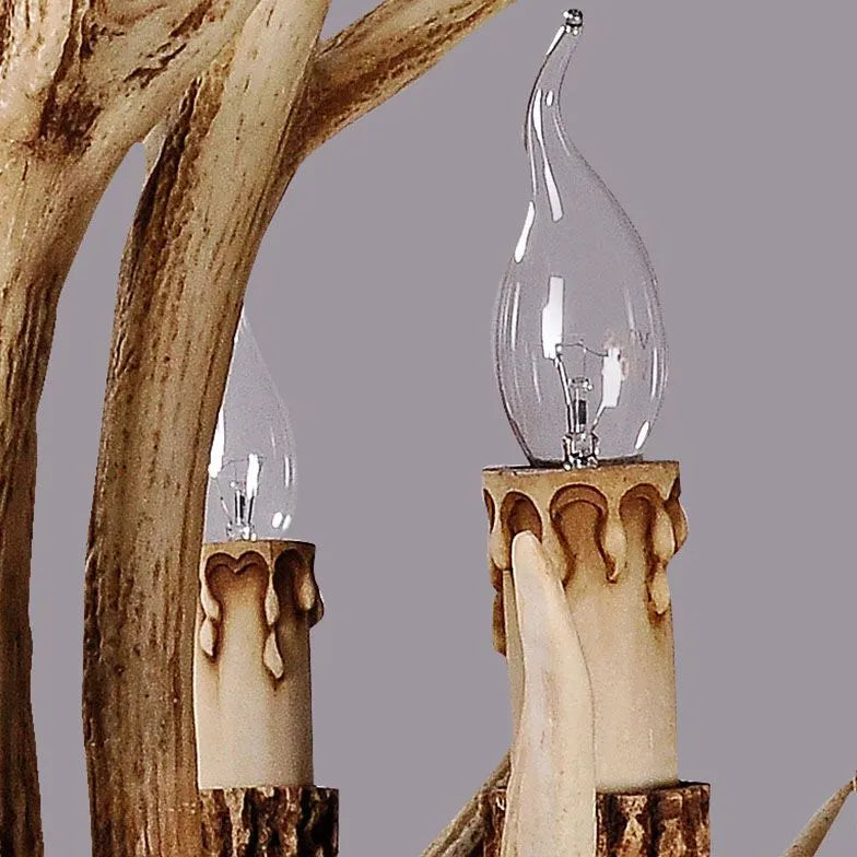 Lustre en bois rustique industriel vintage restaurant