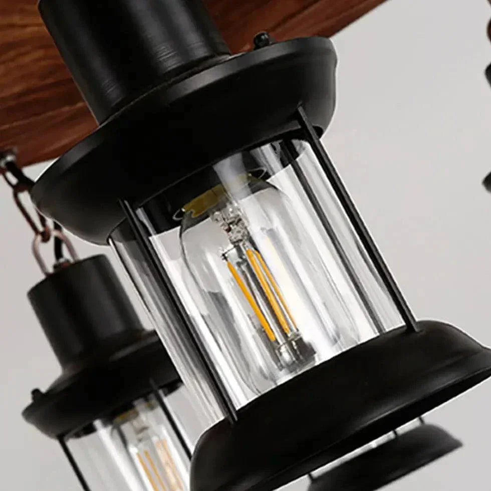 Lustre Rustique En Bois Style Industriel Vintage - Clowas.fr