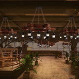 Ship-Shaped Wooden Dining Room Industrial Chandelier