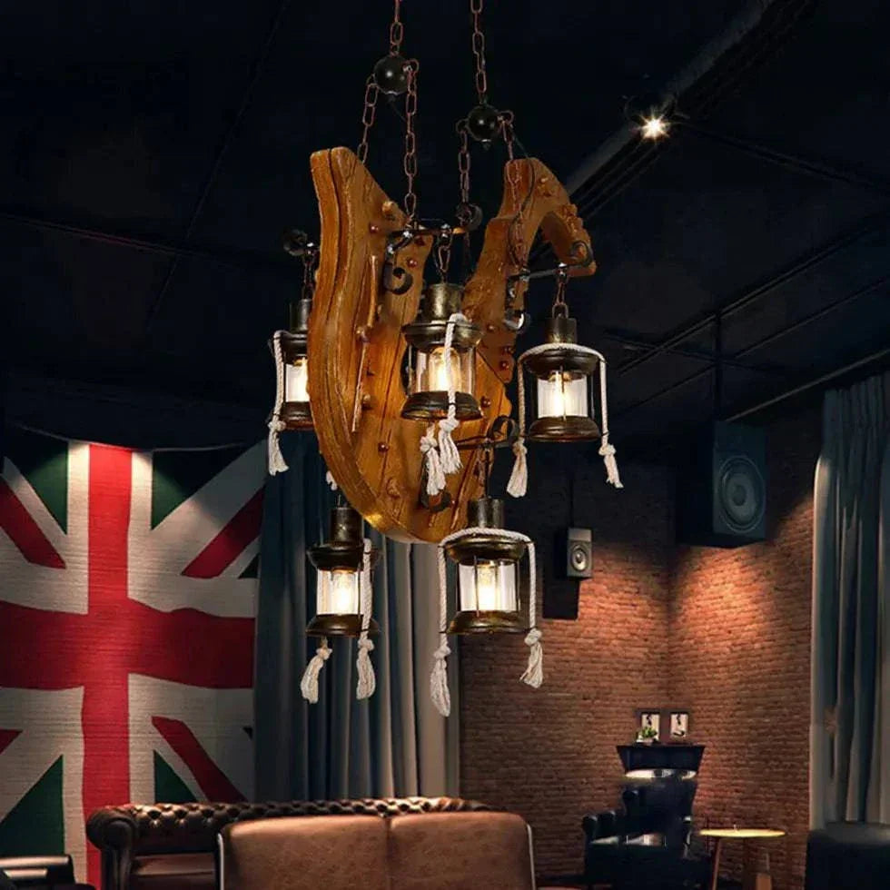 Suspension Vintage En Bois En Forme D'Ancre - Clowas.fr