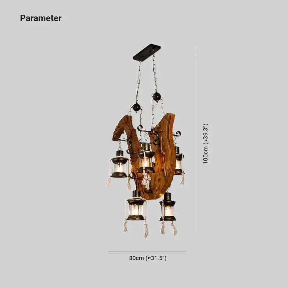 Suspension Vintage En Bois En Forme D'Ancre - Clowas.fr