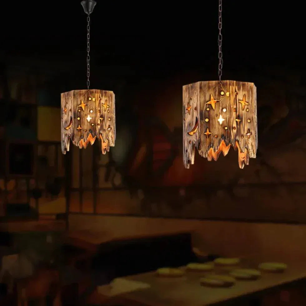 Lampe Suspension Bois Style Vintage Rustique - Clowas.fr