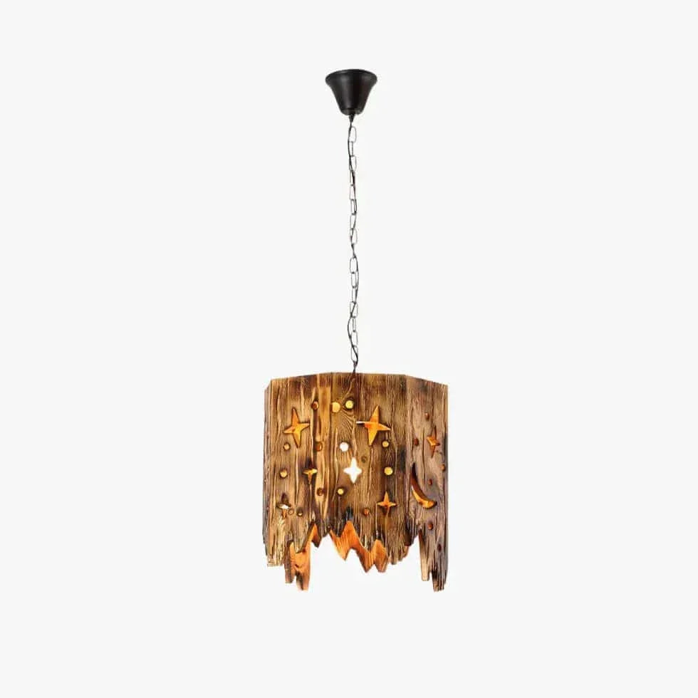 Lampe Suspension Bois Style Vintage Rustique - Clowas.fr
