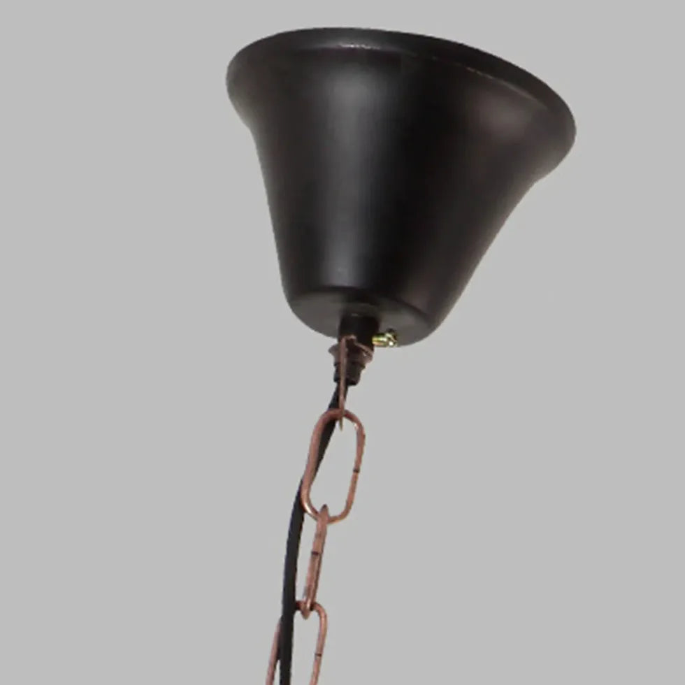 Lampe suspension bois style vintage rustique