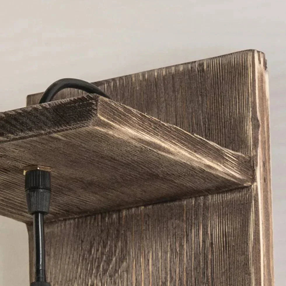 Applique Murale Forte Luminosité Abat-Jour Bois - Clowas.fr