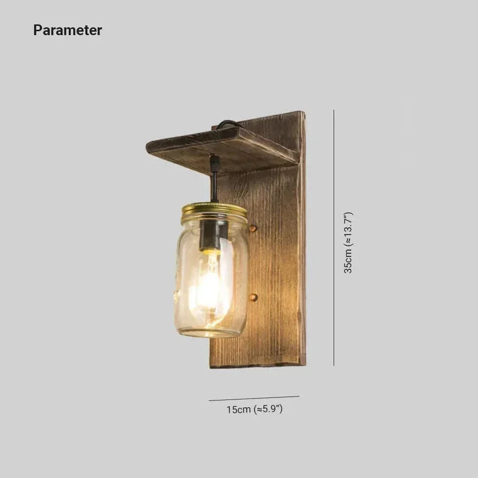 Applique Murale Forte Luminosité Abat-Jour Bois - Clowas.fr