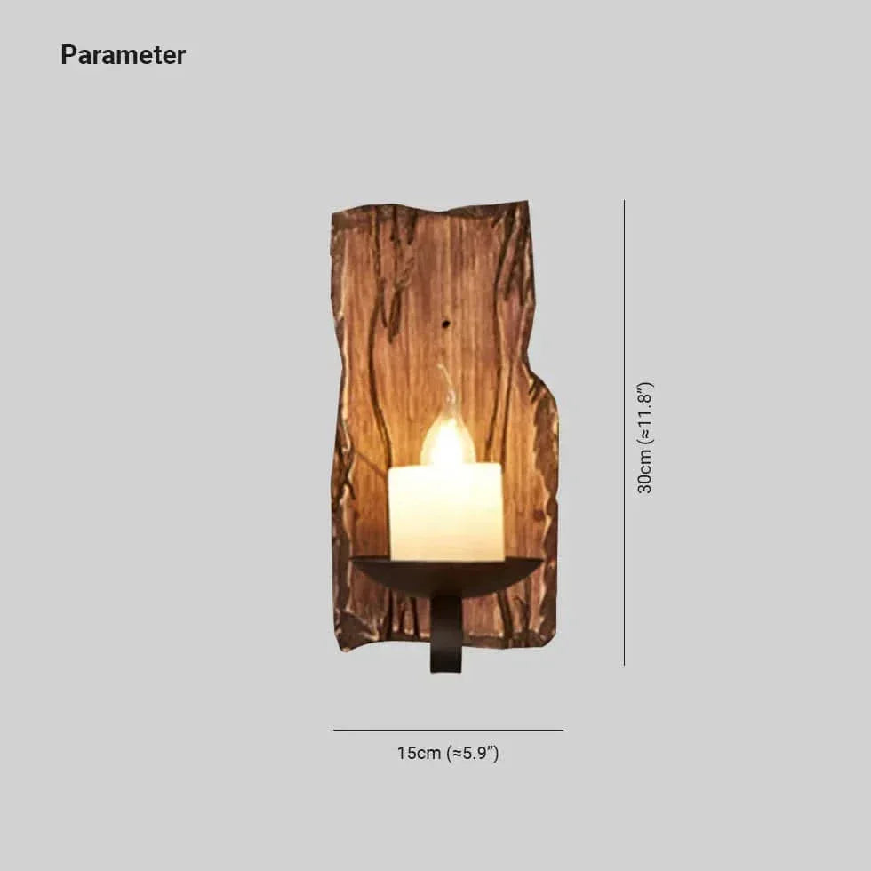 Applique Murale Chambre Bois Style Rétro Rustique - Clowas.fr