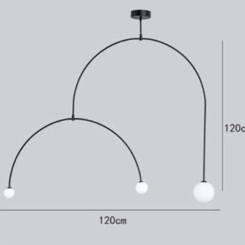 Suspension décentrée design créatif nordique moderne