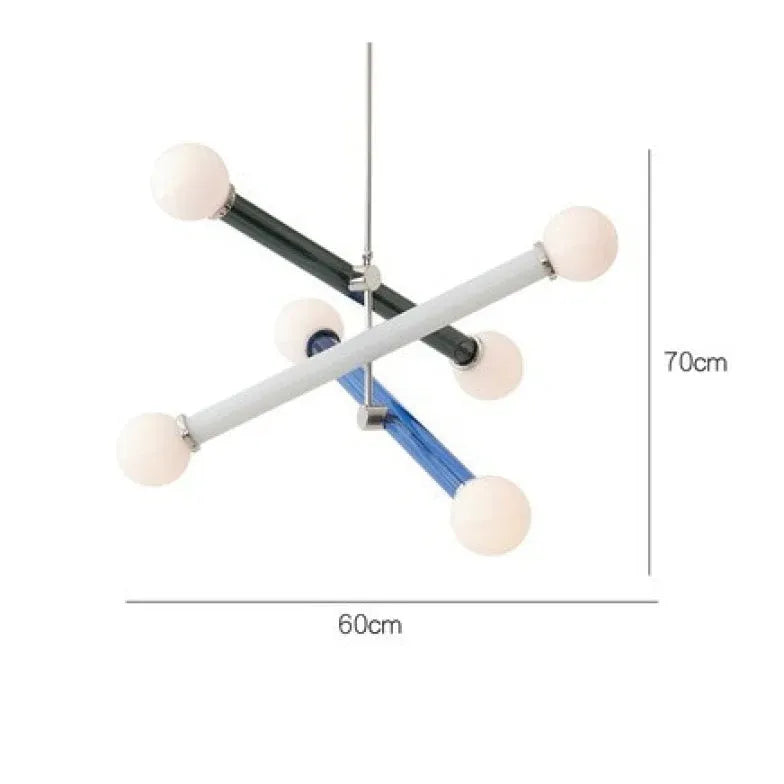 Suspension métal blanc design moderne nordique