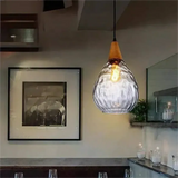 Suspension Goutte d'Eau en Verre Vintage pour Salle à Manger