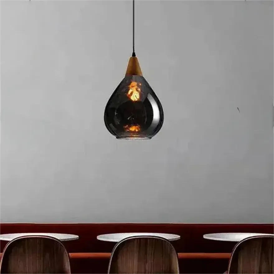 Suspension Goutte d'Eau en Verre Vintage pour Salle à Manger
