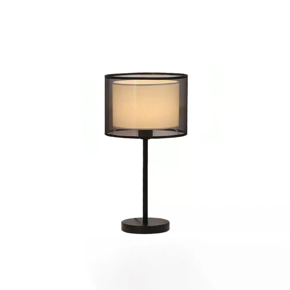 Lampadaire plug-in à mailles noires cylindriques