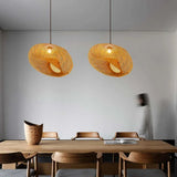 Bamboo Woven Rattan Dining Pendant Pendant Light