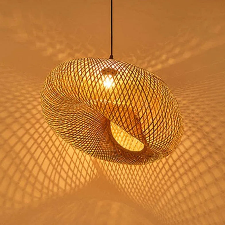 Bamboo Woven Rattan Dining Pendant Pendant Light