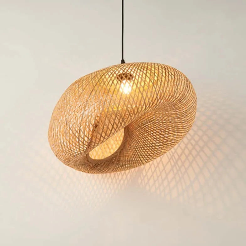 Bamboo Woven Rattan Dining Pendant Pendant Light