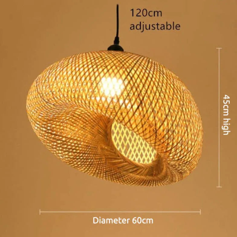 Bamboo Woven Rattan Dining Pendant Pendant Light