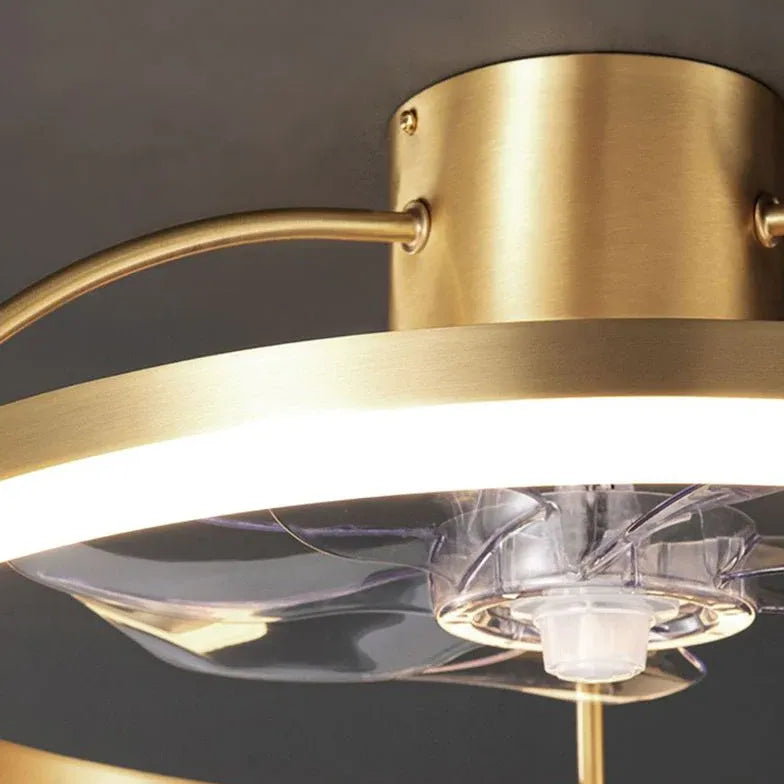 Lampe de ventilateur en cristal de luxe moderne