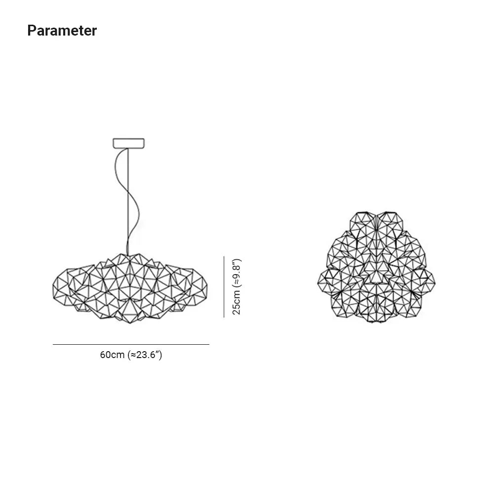 Luminaire suspension nuage nordique moderne