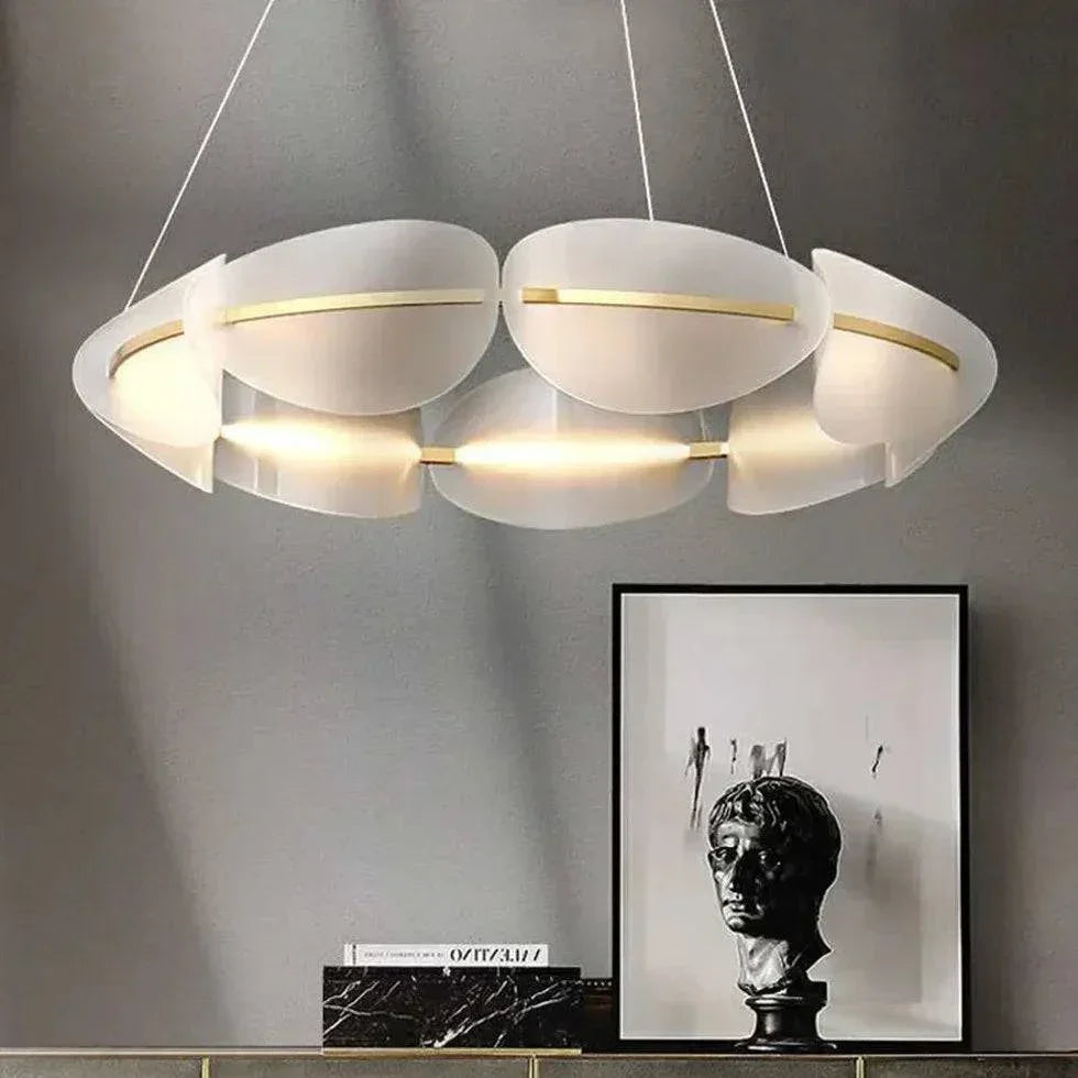 Suspension Design Blanche Moderne Élégante Salle - Clowas.fr