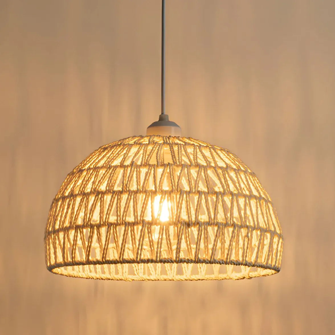 Roard tissé rond Roundmade Vintage Pendant Light