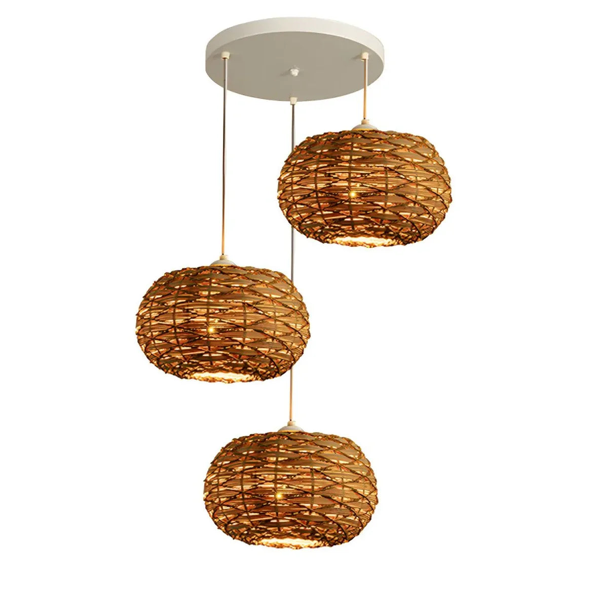 Roard tissé rond Roundmade Vintage Pendant Light