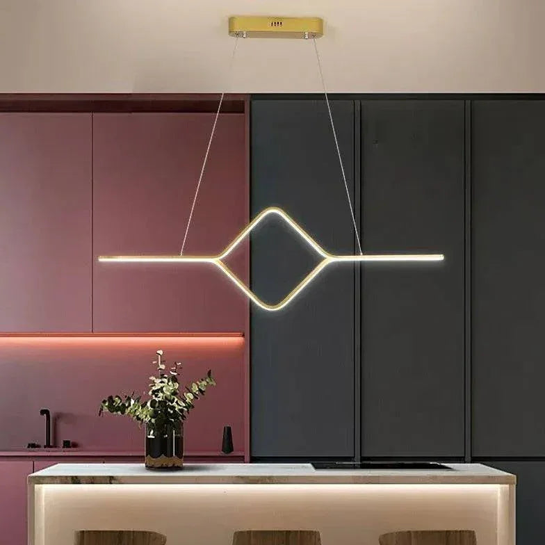 Suspension Led Linéaire Minimaliste Pour Salon - Clowas.fr