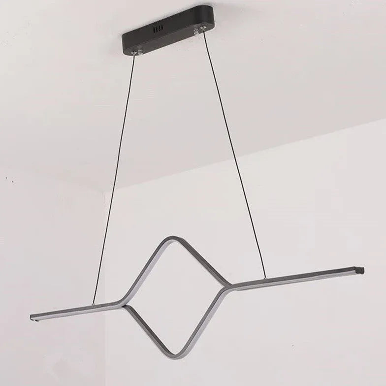 Minimalist Wavy Line Design LED Pendant Light