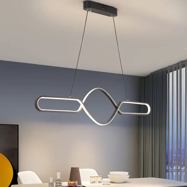 Wave-shaped Streamlined LED Pendant Light