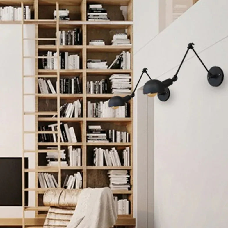 Adjustable Black Reading Wall Light