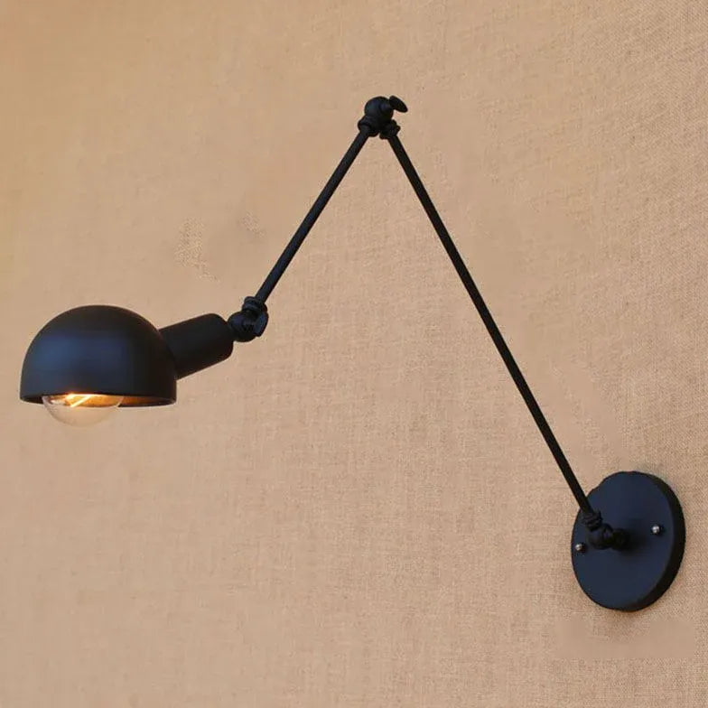 Adjustable Black Reading Wall Light