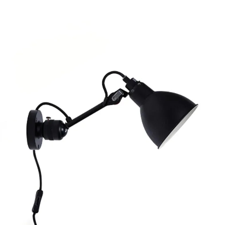 black wall light with switch