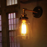 Pewter Wall Lights Glass Industrial