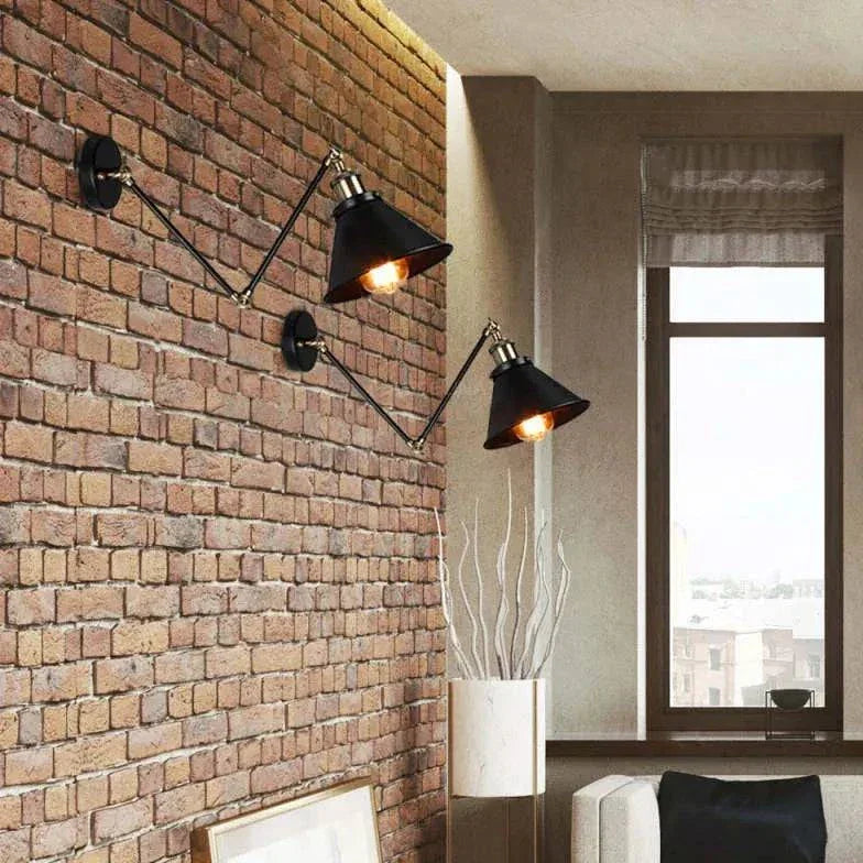 Luminaire Mural Industriel Style Rétro Bras Long Créatif - Clowas.fr