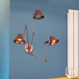 Multi Arm Adjustable Industrial Wall Lights