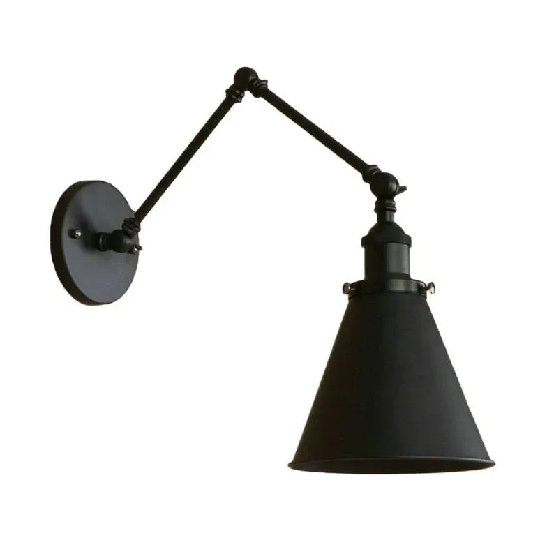 Cone Lampshade Swing Arm Vintage Wall Lights