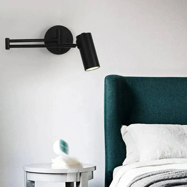 Applique Murale Led Moderne Orientable En Métal Noir - Clowas.fr