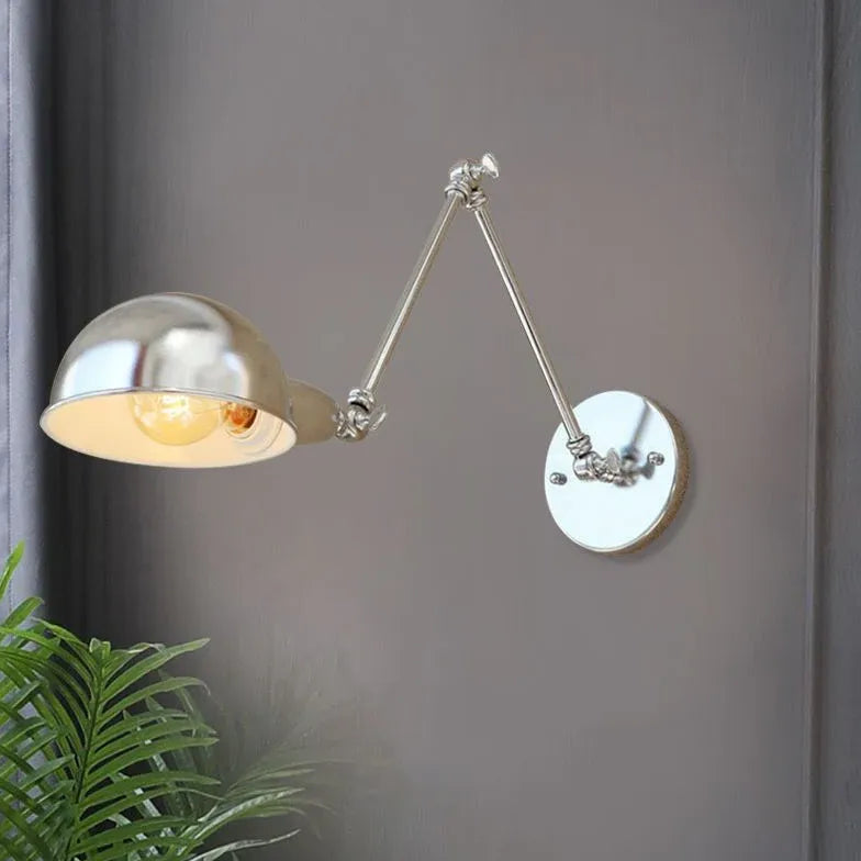 Silver Adjustable Industrial Wall Lights