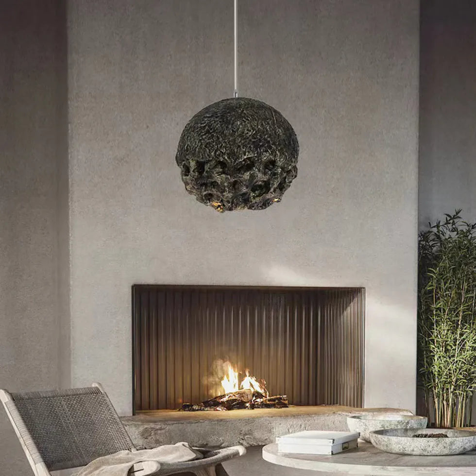 Irregular Imitation Rock Shade Dining Room Pendant Light