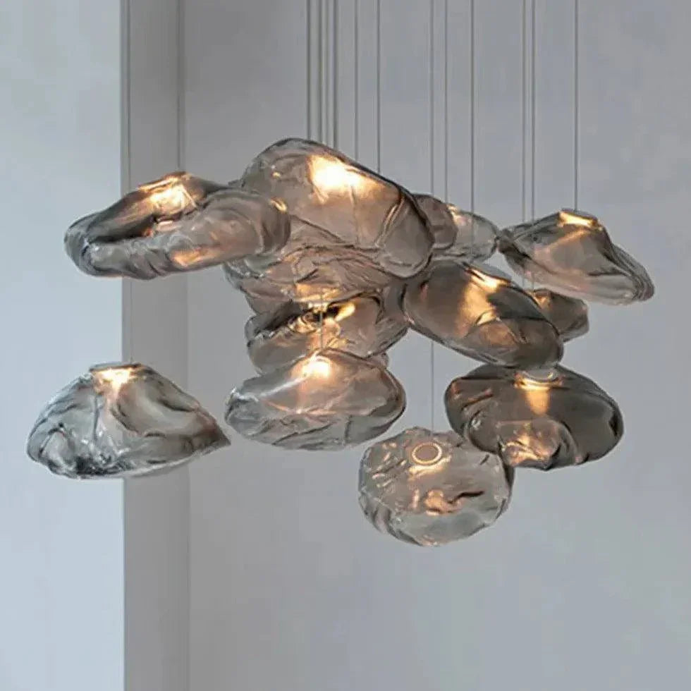 Suspension Verre Ambré Pour Escalier Moderne - Clowas.fr