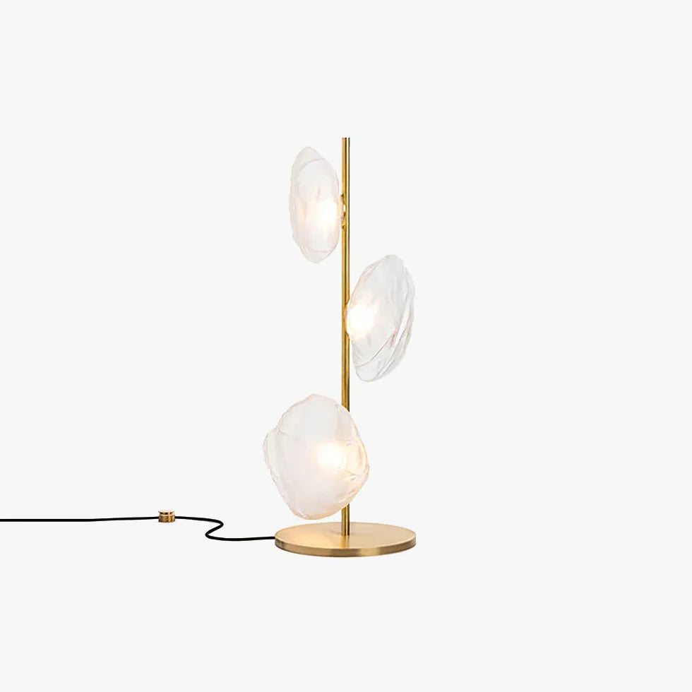 Lampe de table moderne en verre mat à trois têtes