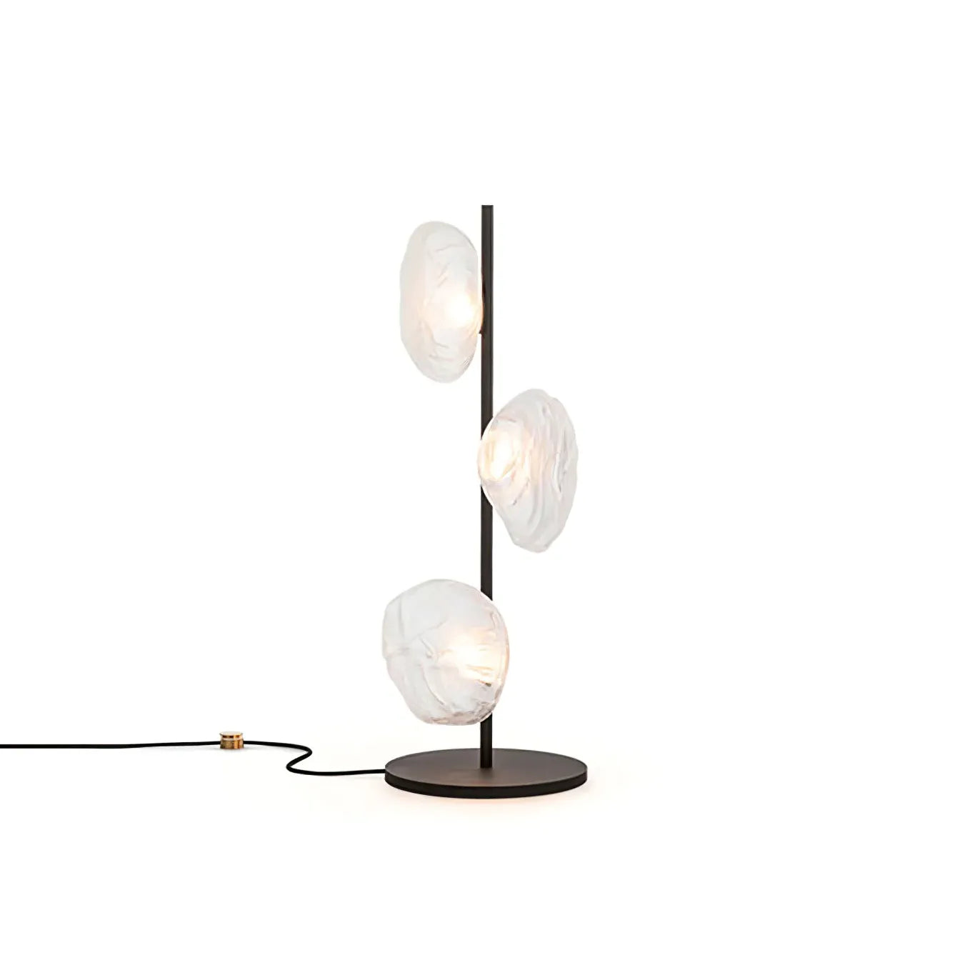 Lampe de table moderne en verre mat à trois têtes