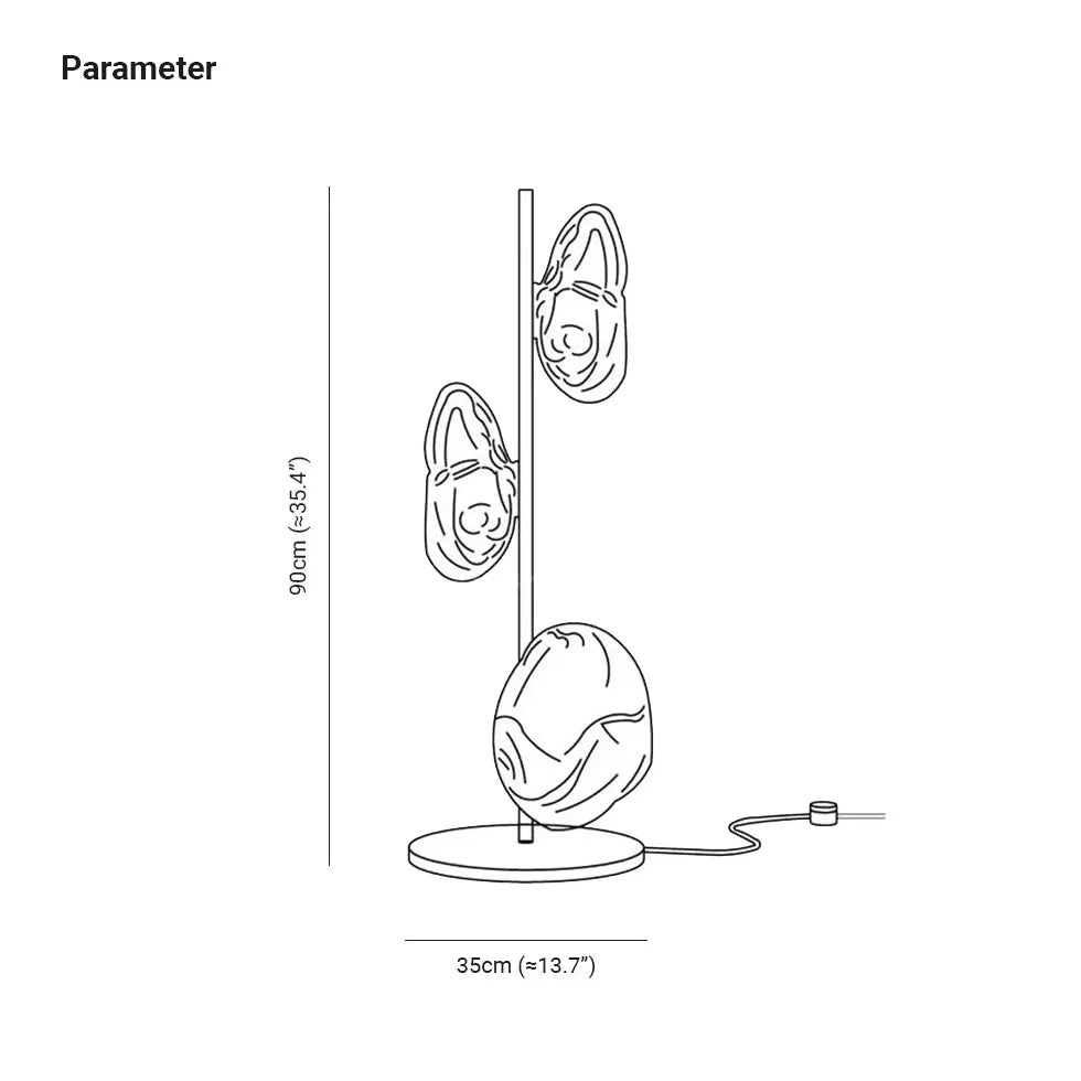 Lampe de table moderne en verre mat à trois têtes