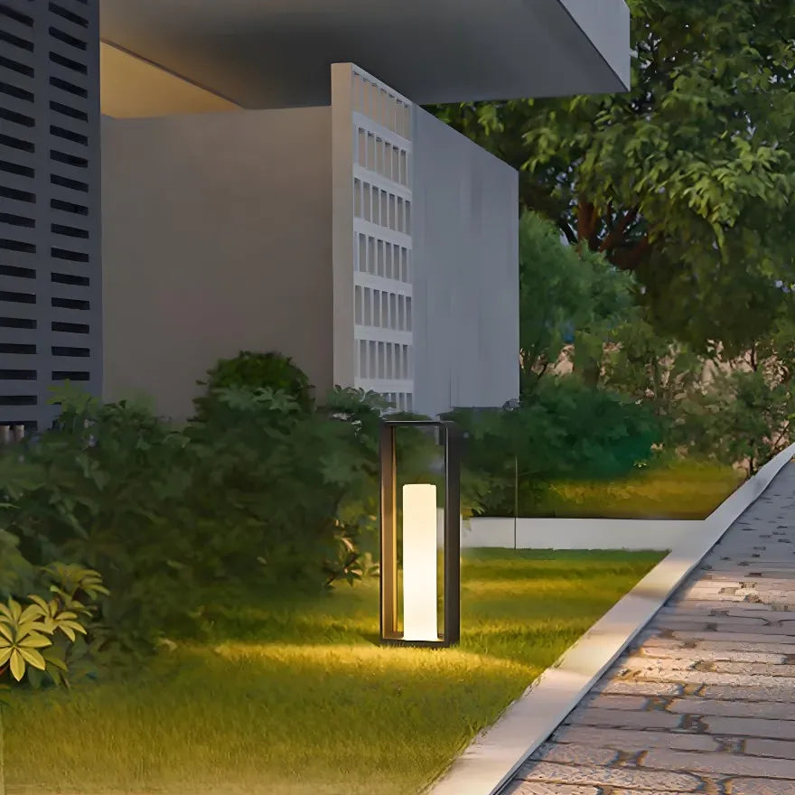 Lampadaire Solaire Simple et Étanche pour Terrasse Extérieure